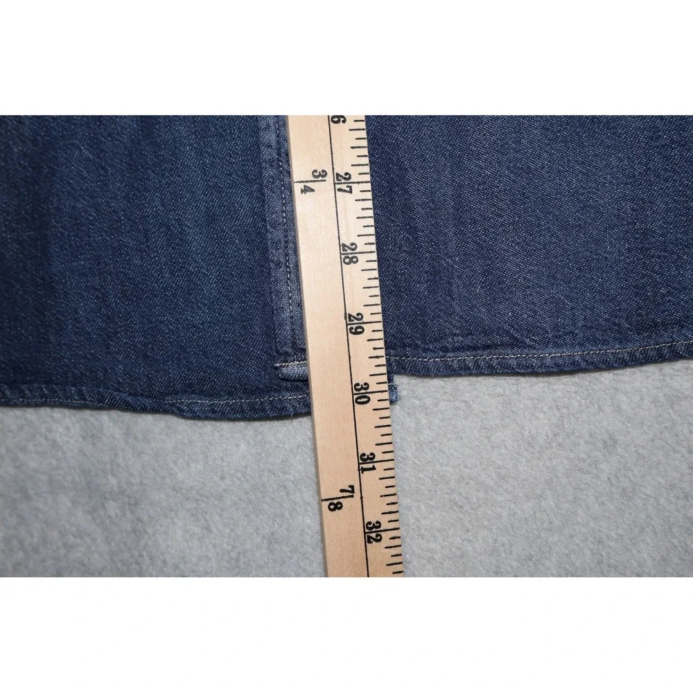 Banana Republic Denim Shirt Mens XL Blue Jean Short Sleeve Utility Workwear